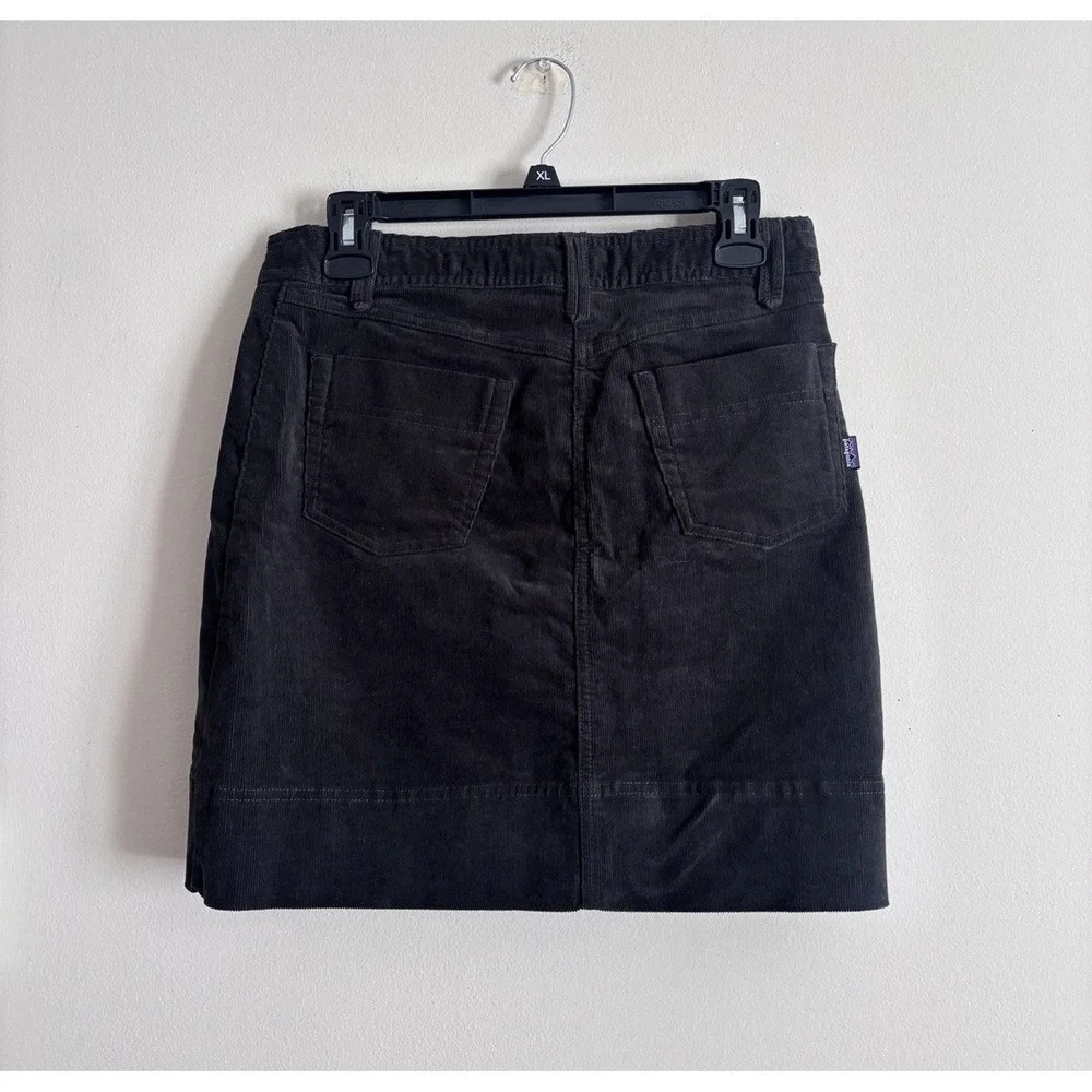 Patagonia Organic Cotton Blend Corduroy Skirt Worn Wear Size 4 Pockets‎ Stretch